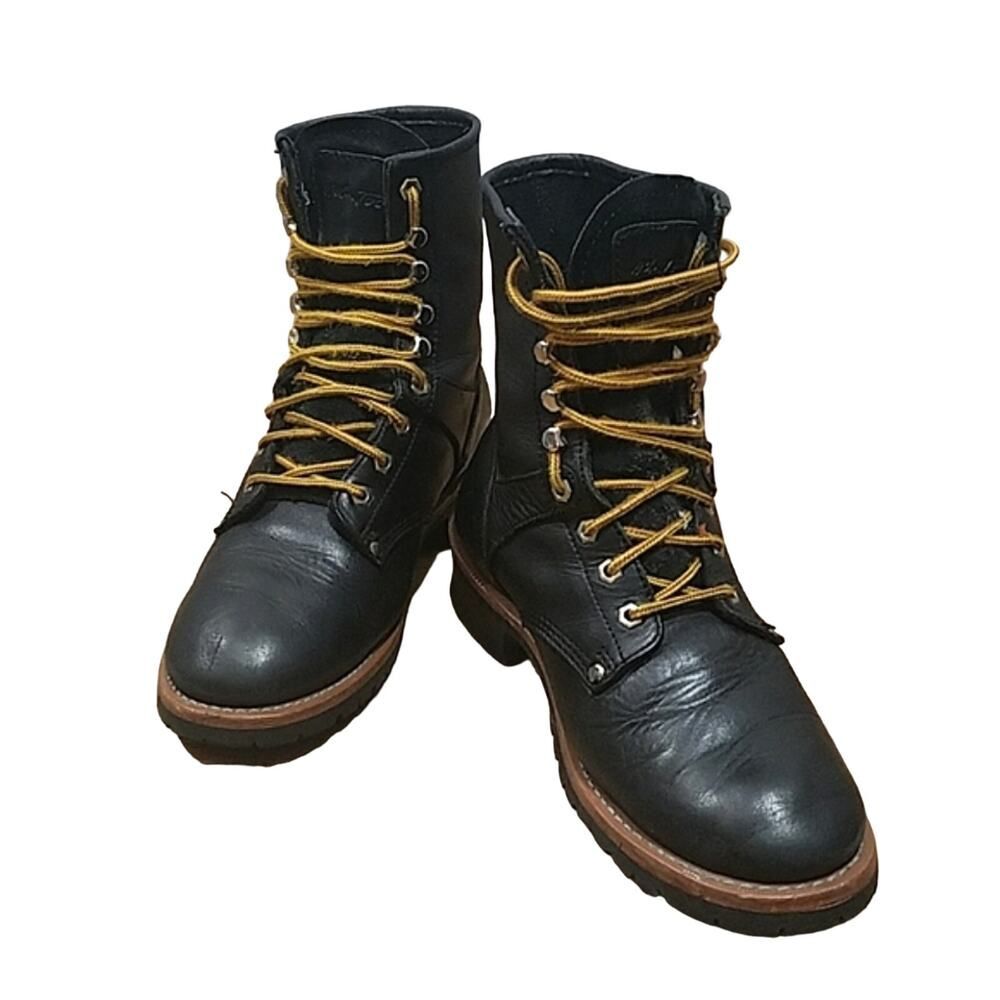AdTEC MEN'S 9" LOGGER BLACK 1439 Genuine Leather Work Boot  size 11
